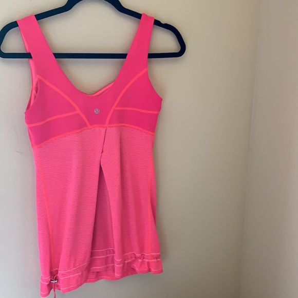 Lululemon Ta Ta orange pink tank sz 6 - Picture 2 of 7